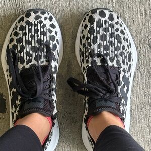 Adidas Leopard Print Black and White Women's Sneakers